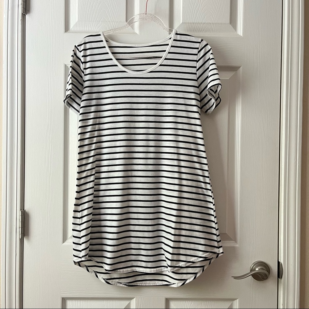Black and White Striped Dress